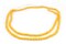 The Bead Chest Bright Yellow 4mm Glass Heishi Beads - 26" Strand of Indonesian Java Spacer Beads for Crafts & Jewelry Making